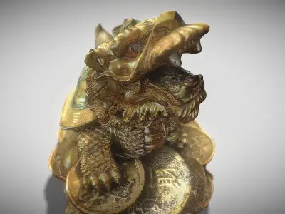 Feng Shui Dragon Turtle 2 3D print model