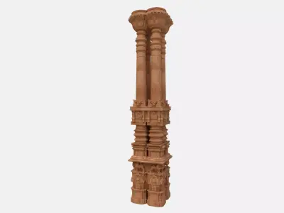 temple pillar 3D model