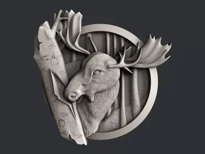 3d STL models for CNC elk 3D model