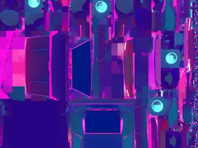 A cyberpunk fancy and sports car Low-poly 3D model