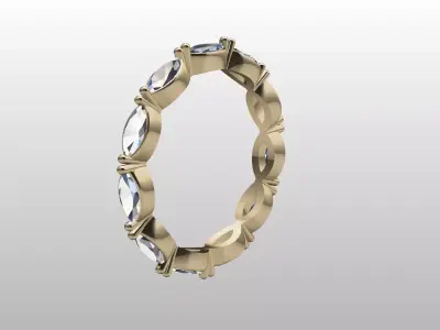 5x2 MARQUISE ETERNITY BAND 3D print model