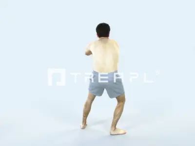 Flow 15C Beach Receiving Sports Man Low-poly 3D model