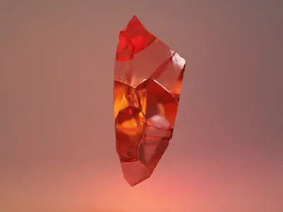 Ice Crystal Rune and Crystals Runes Low-poly 3D model