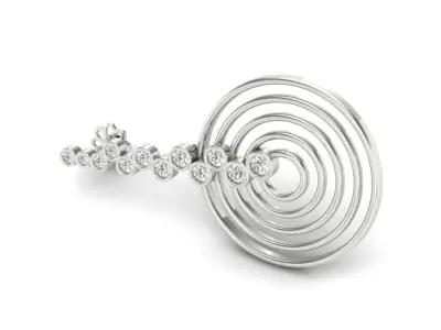 LUXURY DIAMOND EARRINGS  3D print model