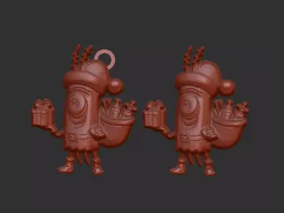 christmas decor planton baserelife 3D print model