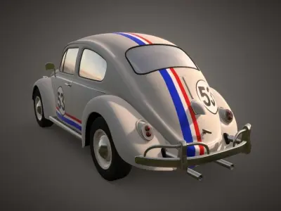 Herbie 53 Low-poly 3D model