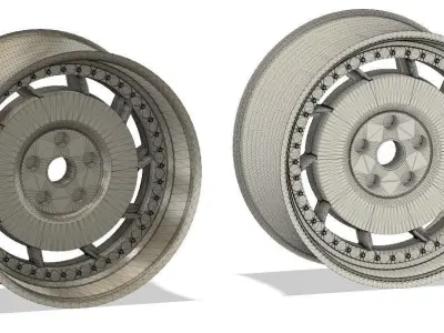 1 10 RC HEX  12mm 3P Salad Shooter Inspired Wheels 3D print model