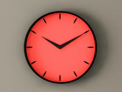 Realistic wall clocks 13-16 3D model