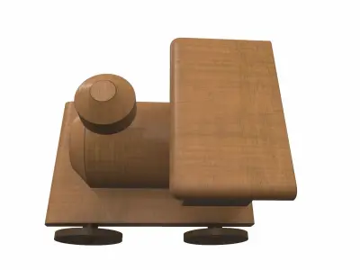Free wooden train toy Free 3D model