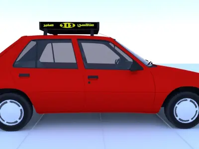 Moroccan taxi 3D model 3D model