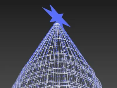 Outdoor Led Lighted Chiristmas Tree 3D model