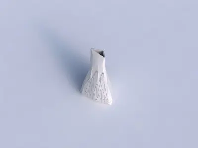 Vase grounded tilted triangle with partial random triangle pl... 3D print model