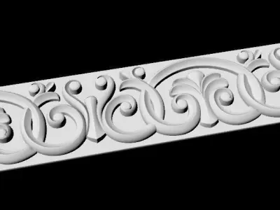 Central decor ornament for furniture 3D model 558