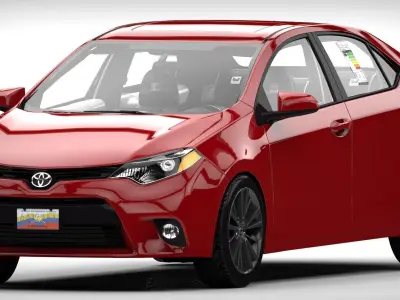 COROLLA 2014 SE  Low-poly 3D model