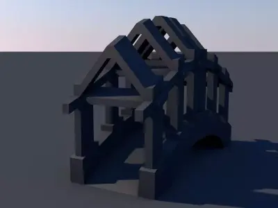 Simple Bridge  Low-poly 3D model
