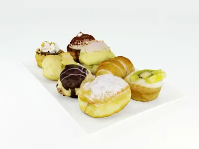 Pastries Mix 3D model