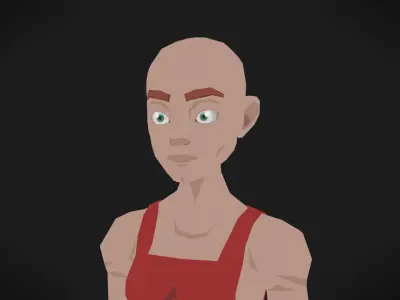 Colorly - Beach Guy 2 - Game Ready - Rigged - Customizable Low-poly 3D model