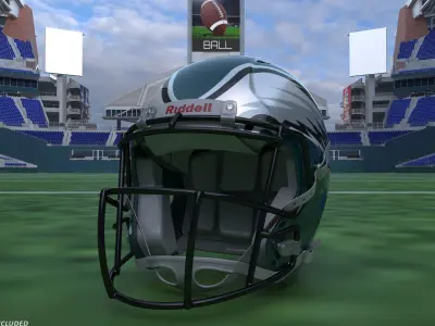 Philadelphia Eagles American Football Helmet 3D model