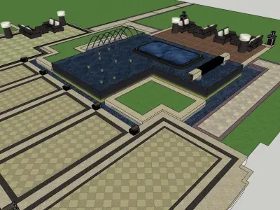 entrance water fountain 3D model