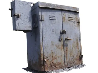 Electrical box withe scan 9 Low-poly 3D model