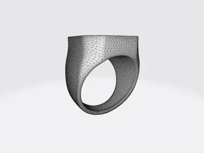 High 3d Render Artificial Signet Ring 3D model