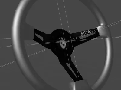 Grip Royal Steering Wheel Low-poly 3D model