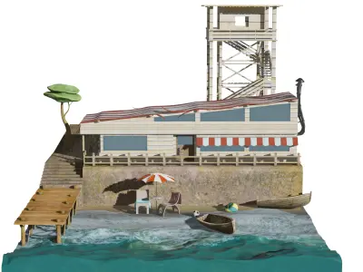 Beach House 3D model