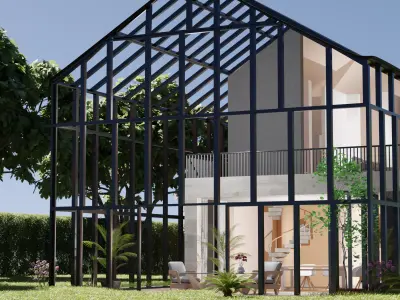 Modern Greenhouse Designer Home 3D model
