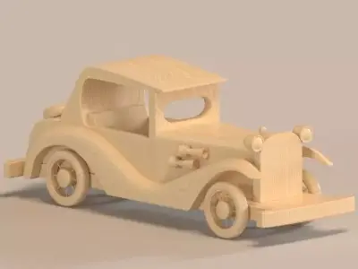Wooden Toy Car 3D model get
