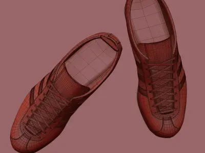 Adidas Gazelle Vintage Shoes 3D model