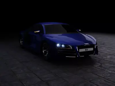 Audi R8 Low-poly 3D model