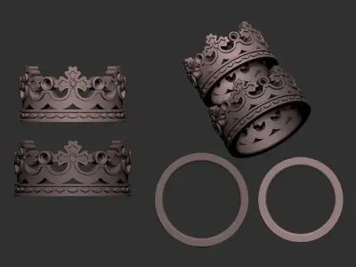  CROWN RING 3D model