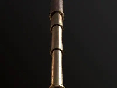Spyglass Telescope - PBR Game Ready Low-poly 3D model