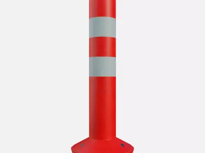 Road pole 45 cm Low-poly 3D model