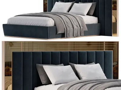 Badem Metal Bed By Evgor luxury 3D model