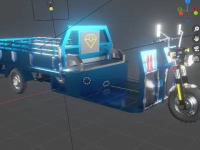 Electric tricycles   realistic 3D model