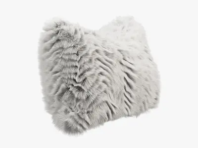 Fur pillows set 5 3D model