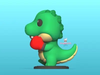 Alligator Boxing 3D print model