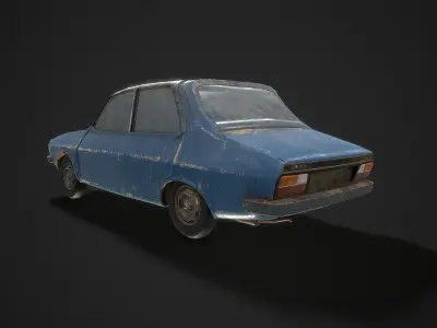 Renault 12TL 1971 Low-poly 3D model