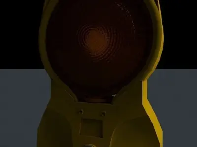 Construction Site Warning Lamp Free 3D model