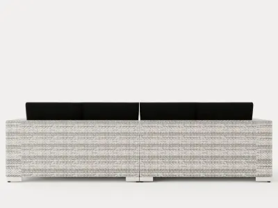 Bahamas Lounge Group 5 Seater Table M Shelf Low-poly 3D model