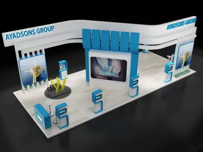 Booth Exhibition Stand a313  3D model