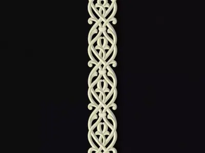 Central decor ornament for furniture 3D model 190