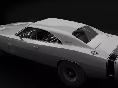 Dodge Charger RT 1969 Realistic 3D model