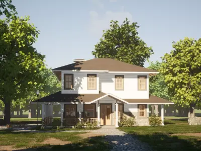 051Countryhouse2f131m2 3D model