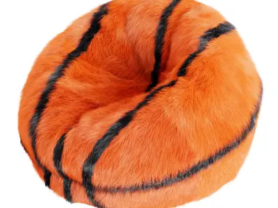 Bean bag basketball ball made of wool 3D model