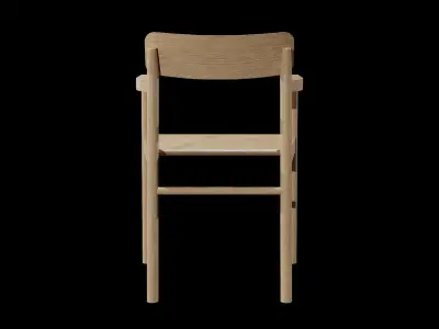 Post Chair-oak standard lacquered Low-poly 3D model