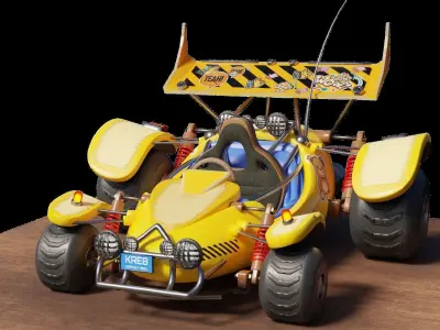 Racing Cart baby racing car  3D model