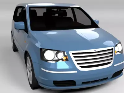 CHRYSLER VOYAGER LOWPOLY Low-poly 3D model