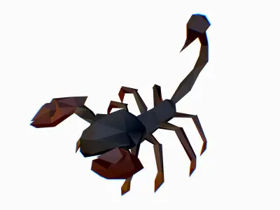 Animated Scorpion Lowpoly Art Style Low-poly 3D model